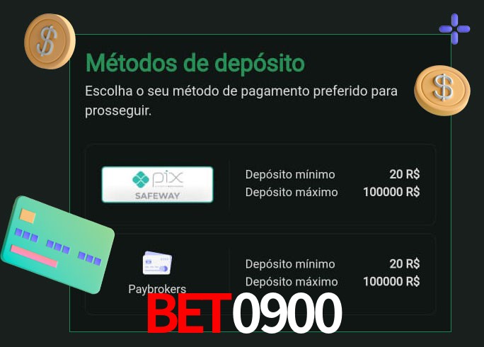 O cassino BET0900 oferece uma grande variedade de métodos de pagamento