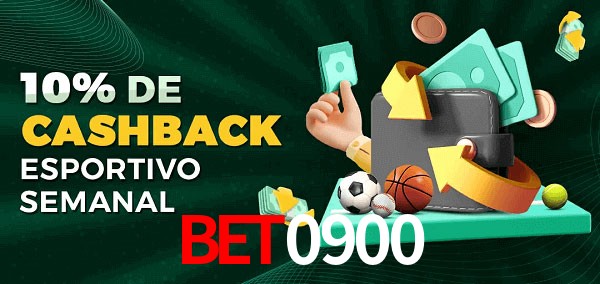 10% de bônus de cashback na BET0900